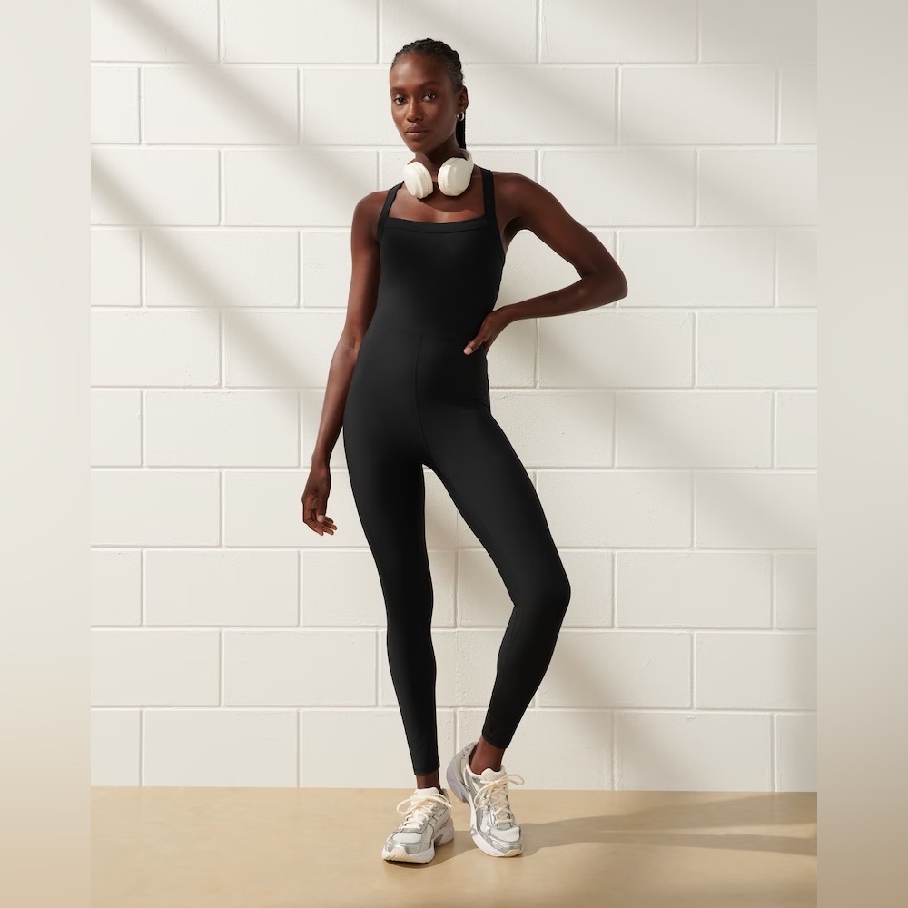 Abercrombie & Fitch YPB Black Women's Athletic Jumpsuit, size Medium